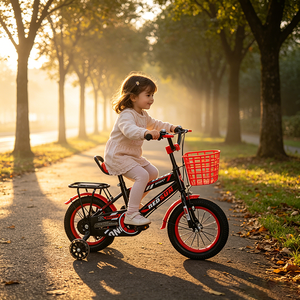 Vélo pour enfants <span class=keywords><strong>de</strong></span> 12 pouces avec amortisseur, cadre en acier à haute teneur en carbone, pédalier 24T, vélo pour enfants durable - Product Image 4
