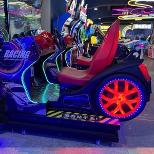 Nouvelle Console d'Arcade Dynamique Intérieure à Quatre Écrans, Simulateur de Course à Monnayeur avec Deux Écrans de Course Concurrents (Version Anglaise) - Product Image 4