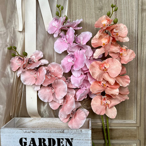Rama de Orquídea Cymbidium <span class=keywords><strong>Vanda</strong></span> Grande Hecha a Mano con 9 Cabezas, Flor Artificial de Cattleya Hybrida, <span class=keywords><strong>Planta</strong></span> Artificial de Catland para el Día del Padre - Product Image 6