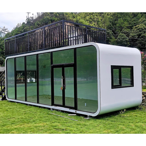 Fabrication professionnelle maison assemblée Camping minuscule Mobile Portable espace préfabriqué Capsule conteneur maison pomme cabine - Product Image 1