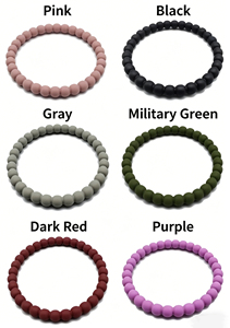 Multi-color <b>Silicone</b> <b>Beads</b> Fringed Wristband Fashion Soft <b>Silicone</b> Bracelet for Daily Decoration Party Gift - Product Image 2