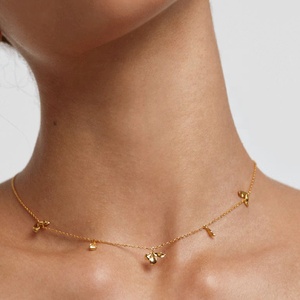 LOZRUNVE 925 Sterling Silver Gold High Quality Polish Elegant Trend <strong>Lily</strong> Petal Flower Charm <strong>Necklace</strong> - Product Image 4