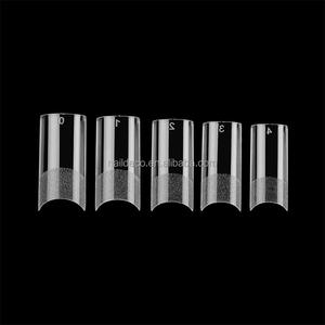 NADECO Professional Cuticle D Curve Cuticle Half Cover Matte Clear Square Nail Tips pour <span class=keywords><strong>manucure</strong></span> en gel acrylique forme cercueil carré - Product Image 2