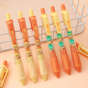 Bolígrafos <span class=keywords><strong>Kawaii</strong></span> con diseño de oso pequeño y bonito con logotipo personalizado, bolígrafos de cuerda de tinta negra y azul de 0,5mm, bolígrafo de Gel de regalo estacionario para escritura OEM y ODM - Product Image 2