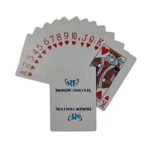 קידום כרטיסי משחק מפלסטיק עמיד למים בעיצוב מותאם אישית 0.3 מ""מ PVC