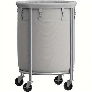 Panier à linge avec roulettes, chariots à linge roulants avec cadre en acier et sac amovible - Product Image 4