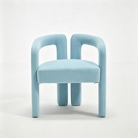 Chaise de salle à manger ergonomique moderne en velours, fauteuil d'appoint rembourré avec structure en bois massif pour la maison, l'école, l'hôtel et l'appartement
