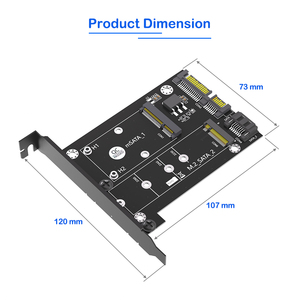 2-Trong-1 MSATA & M.2 Ngff Kép SATAIII Adapter Thẻ PCI Khung Hỗ Trợ 2230 2280 Cho SATA SSD Máy Tính Để Bàn <span class=keywords><strong>PC</strong></span> Mở Rộng Kho - Product Image 3