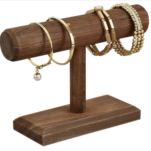 Antique Wooden Display Jewelry Accessory Stand, Bracelet Scrunchie Holder Display for Store, Showcase and Home