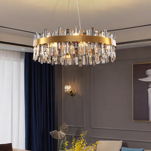 Contemporary Gold Pendant Lighting Fixtures <b>Led</b> Ceiling K9 Crystal Modern Chandeliers <b>for</b> dining <b>room</b> <b>light</b> fixture - Product Image 2