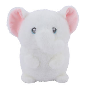 Doudou Éléphant Brodé en Peluche pour Bébé, Jouet Animal en Peluche Doux et Debout, Doublure en Maille, Décoration de Crèche pour Nourrissons et Tout-petits, Coton - Product Image 1