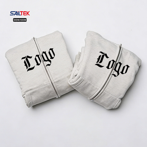 Sudadera con capucha personalizada con estampado de patrones, forro polar con cremallera completa, estilo urbano, oversize, informal, holgada, unisex, tipo cárdigan, para <span class=keywords><strong>mujer</strong></span> - Product Image 5