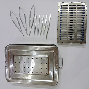 Juego de Instrumentos Básicos para Microcirugía Manual, Instrumentos Quirúrgicos Reconstructivos de Plástico, Acero Inoxidable Alemán, CE - Product Image 1