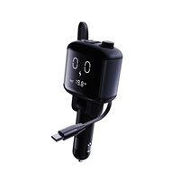 GXYKIT GC21 PD 65W Pengisi Daya Cepat Adaptor Pemantik Rokok Mobil dengan 3 Port USB Tipe C Maks 60W Lampu Indikator LED 12-24V
