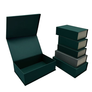 Cajas plegables personalizadas con impresión y tapa magnética, cajas de regalo plegables de cartón con imán y logotipo dorado - Product Image 2