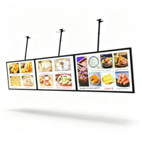 Boîte à lumière LED ultra-mince pour menu mural, panneau publicitaire pour restaurant, enseigne publicitaire