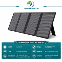 Panneau solaire monocristallin pliable portable 100W 18V Anderson pour batterie de voiture, camping-car, hors réseau JFT SL-100WP