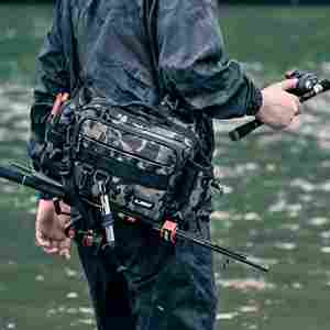 SNEDA nuit camouflage pêche sac à bandoulière pochette pour moulinets et appâts pour eau douce et mer cibles de pêche <span class=keywords><strong>carpe</strong></span> et truite - Product Image 5