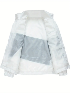 แจ็กเก็ตมีฮู้ดแบบลำลองของผู้ชายพร้อมซิปบล็อกสีทรงหลวมจัดส่งสินค้าสำหรับกิจกรรมกลางแจ้งทำงานทำจากขนสัตว์โพลีเอสเตอร์ - Product Image 3