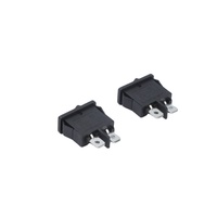 Interrupteur de type bateau KCD1-110, ultra-plat, 2 broches, 2 positions, noir, 6A 250V, 9,5*21MM, pour instruments et appareils électroménagers