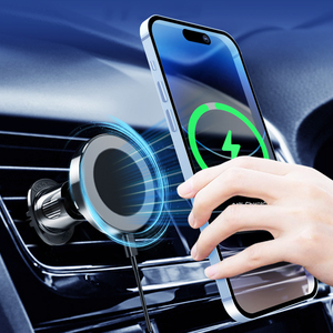 Taiworld 15W Không Dây Nhanh Chóng Sạc Điện Thoại Xe Hơi Hot Bán Nam Châm Điện Thoại Chủ PC Silicone Nhỏ Xe Air Vent Đứng - Product Image 1