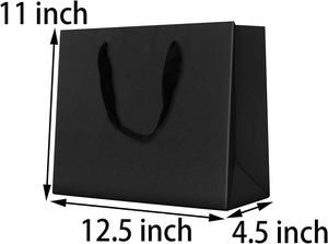 ถุงกระดาษหรูหราสำหรับร้านค้าปลีก บูติก ซูเปอร์มาร์เก็ต ห้างสรรพสินค้า - ปรับแต่งโลโก้ของคุณเองสำหรับบรรจุภัณฑ์เสื้อผ้า ชุดชั้นใน อาหาร - Product Image 2