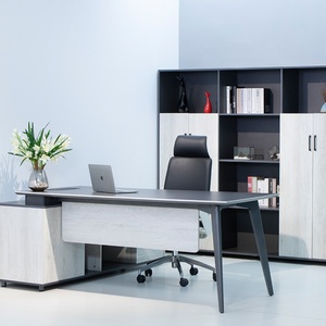 Bureau de direction moderne et élégant en forme de L, combinaison simple pour cadre supérieur - Product Image 5