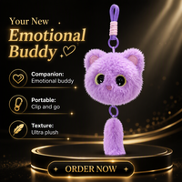 Porte-clés chat en peluche, mignon chaton à grands yeux, pendentif pour sacs à main, sacs à dos, clés de voiture et cadeaux