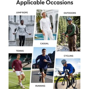 Camiseta Deportiva de Manga Larga para Hombre Baleenz, Secado Rápido, Absorbe la Humedad, Protección UV, para Correr - Product Image 5