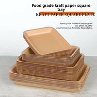 Bol à salade jetable en papier kraft brun de qualité alimentaire, personnalisé par l'usine moderne Huifang, pour plats à emporter, collations, camping - Compatible micro-ondes