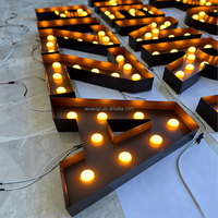Enseigne lumineuse personnalisable en métal galvanisé avec ampoules LED, résistante à la rouille et aux intempéries, pour la décoration extérieure des devantures de magasins de détail