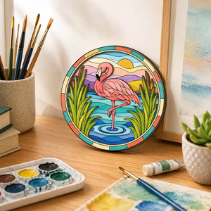 Kit <span class=keywords><strong>de</strong></span> peinture sur bois OCHOICE OEM DIY, motif montagne et <span class=keywords><strong>tulipe</strong></span>, art en bois découpé au laser personnalisé, ensemble d'art en bois à 3 couches, décoration murale pour la maison, cadeau - Product Image 5