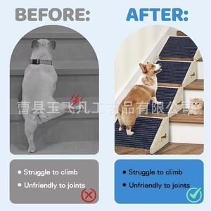 Rampe d'escalier en bois pour animaux de compagnie, antidérapante, échelle d'escalade pour chiens et chats, utilisation domestique, taille moyenne - Product Image 5