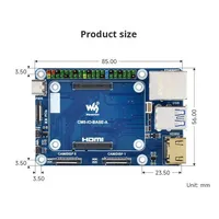 Placa DE DESARROLLO Raspberry Pi CM5 Placa central con expansión y características IO Placa de programación base para Módulo de cómputo 5