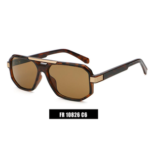 Lunettes de soleil rétro pour homme, polarisées UV400, haut de gamme, monture intégrale, grande monture, double pont, carrées - Product Image 2