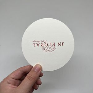 Biglietto da visita su due lati personalizzato con carta da viaggio stampata su sottobicchiere progettato da una fabbrica di carta artistica per bevande - Product Image 6