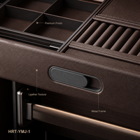 Matériel de rangement modulaire pour dressing : panier coulissant en aluminium, étagère à chaussures, tiroir à bijoux et porte-vêtements