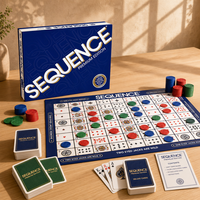 1:1 Sequence Premium Edition Board Game Set Deluxe Giant Board Exclusive Chips & Cards Tabletop Strategy Game