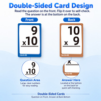Cartes flash de mathématiques avec tableau de multiplication, addition, soustraction, division, jouet éducatif pour enfants