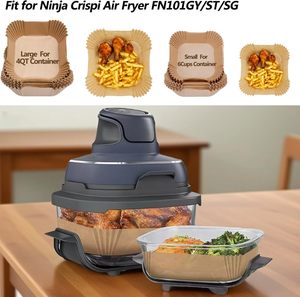 Forros para freidoras de aire <span class=keywords><strong>Kaike</strong></span>, 260 unidades, papel de hornear desechable compatible con Ninja, apto para freidoras de aire de 4 cuartos y 6 tazas, accesorios de cocina. - Product Image 4
