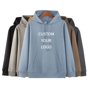 เสื้อฮู้ดดี้ผู้ชายผ้าฝ้าย สไตล์ฮิปฮอป สตรีทแวร์ มีฮู้ดพร้อมเชือกผูก ลายพิมพ์นูน โลโก้สั่งทำได้ เสื้อฮู้ดแบบสวมหัว - Product Image 2