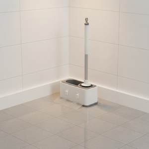 Ensemble brosse de toilette et support de rangement en PET, prix usine, brosse de nettoyage avec manche en <span class=keywords><strong>aluminium</strong></span>, accessoires de salle de bain - Product Image 1