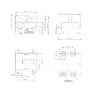 Interruptor de límite táctil sin vástago KFC-V-221-3, totalmente de plástico, de 4 pines, con detección SMD y botón de reinicio - Product Image 4