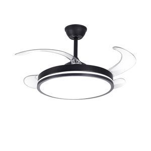 Nouveau lustre de ventilateur intégré de chambre à coucher moderne simple de conversion de fréquence de lampe de ventilateur invisible de LED avec CRI 90 et garantie de 5 ans - Product Image 1