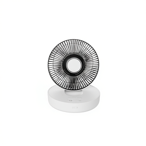 Ventilador de Escritorio Plegable Recargable con Control Remoto, 4 Velocidades, Temporizador, Rotación Automática, Montable en Pared, Plástico Blanco, Motor DC - Product Image 1