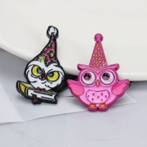 Broches métalliques personnalisables EVER RISE, badges en émail dur et souple, épingles mignonnes, vêtements, festival, promotionnel, hibou, mode, épingles à revers, moulage - Product Image 4