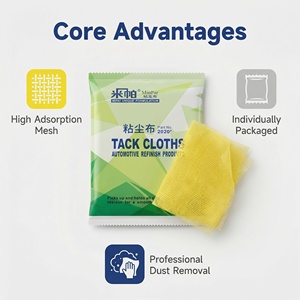 Paños de Malla No Tejida Amarillos MinPar, Empaquetados Individualmente, Fuerte Adhesión al Polvo, para Reacabado Automotriz y Limpieza de Muebles - Product Image 3