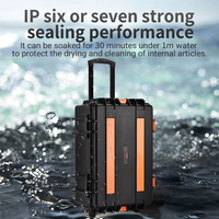 Portable biellette boîte à outils instrument Équipement boîte de protection transportant avec mousse en forme intérieur étui de vol en plastique avec poignée