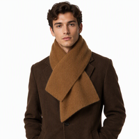 Écharpe longue unie de luxe pour l'hiver, 32% mohair RMS, 32% laine RWS, 33% nylon, 3% élasthanne, tricot doux, écologique, léger
