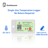 Registrador de Datos de Temperatura Inalámbrico Desechable de Bajo Consumo ZenMeasure OEM/ODM ABS para Cadena de Frío con Registro de 60 Días (Versión 5.0)